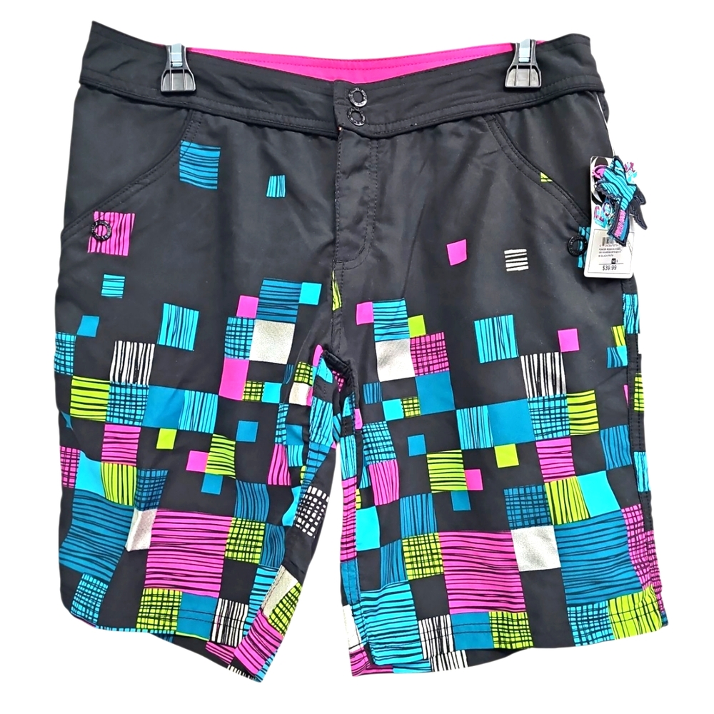 Powder Room Board Shorts with Geometric Pattern Women's Size 9